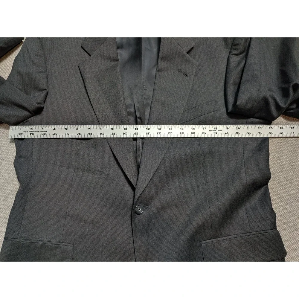 Hart Schaffner Marx Men's Blazer 42R Gray Wool Suit Jacket Union USA Vintage